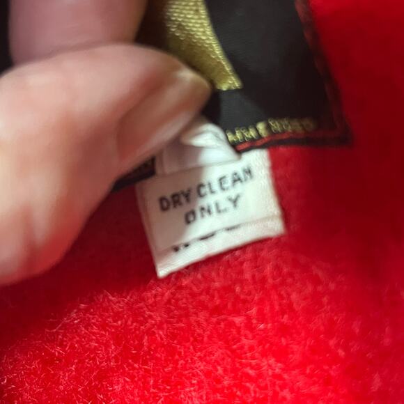 Samuel Martin Coat VTG 80s True Red Flag Line Fuzzy Wool Button Maxi Dressy S - Picture 7 of 8